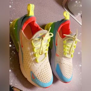 Nike 270 white/colors Size 4.5 Youth. Only worn a few times. Condition Like new